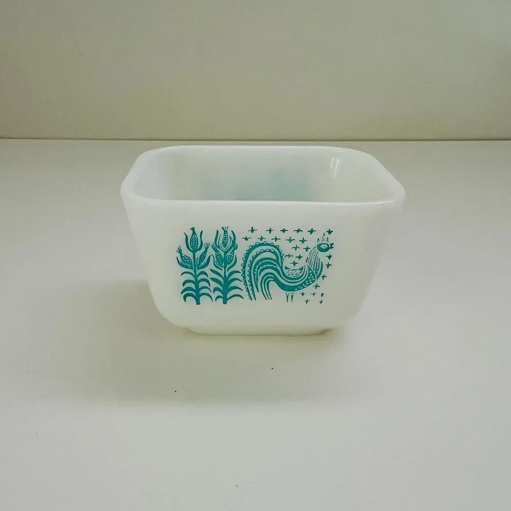Pyrex | Dining | Pyrex Amish Butterprint Teal Rooster Corn 5 ...